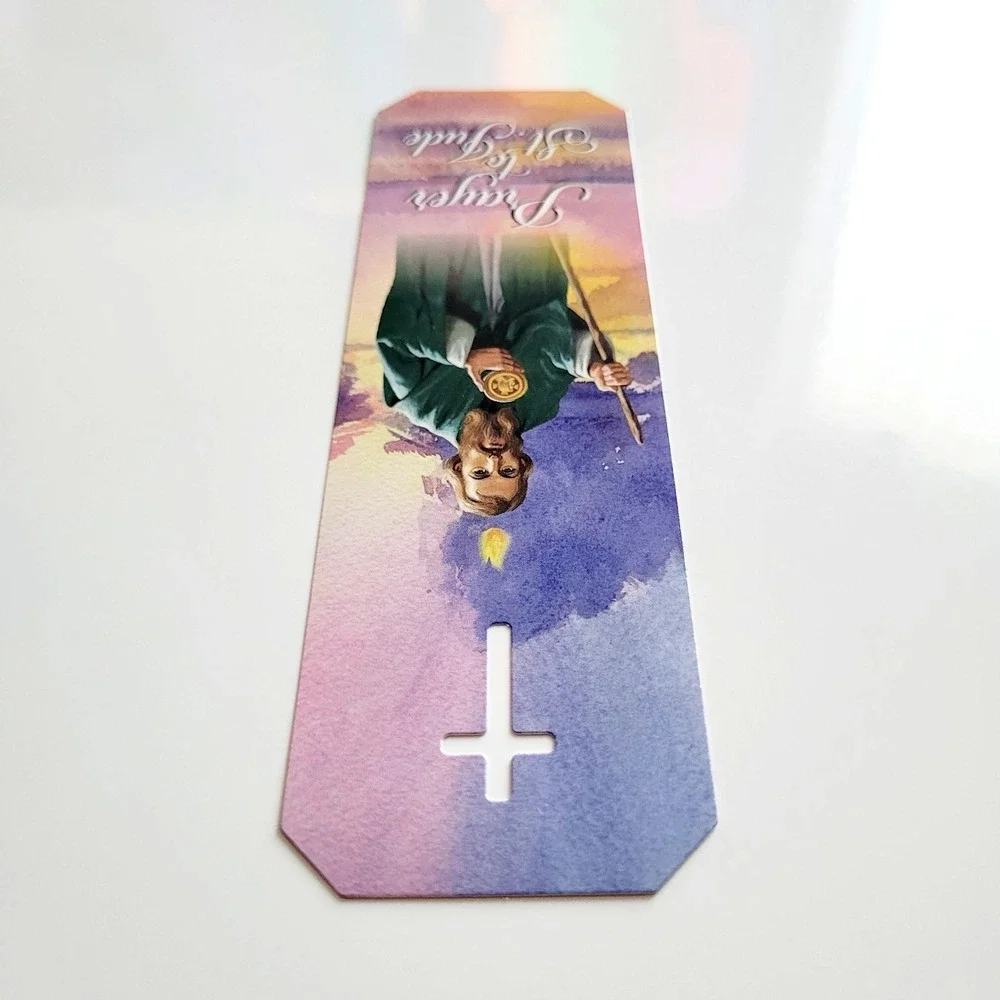 Prayer to Saint Jude Bookmark, plastic cutout cross, St. Jude Shrine, SJS0324-PF